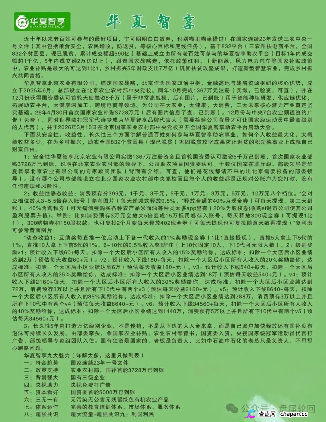 起底 “华夏智享 - 国农甄选”:蹭乡村振兴国策包装,多层拉人头传销骗局实锤!